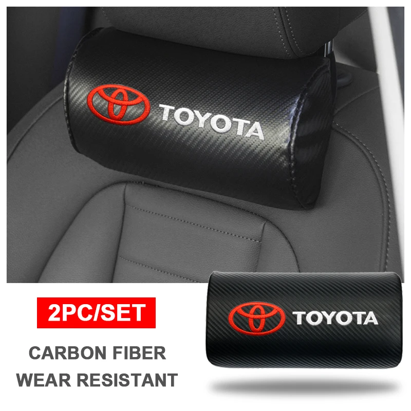 2Pcs Memory Foam Car Neck Pillow For Toyota Hilux RAV4 Camry Corolla Yaris Avensis Leather Seat Headrest Cushion Travel Support - view 4