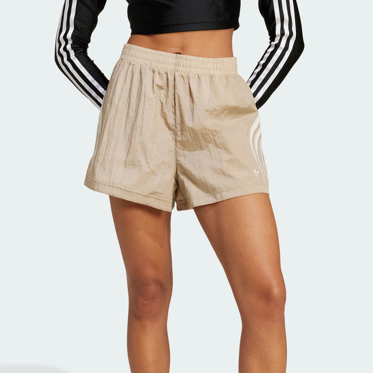 أديداس حقيقية ثلاثة المشارب المرأة فضفاضة تنفس الرياضة عارضة السراويل IY9238