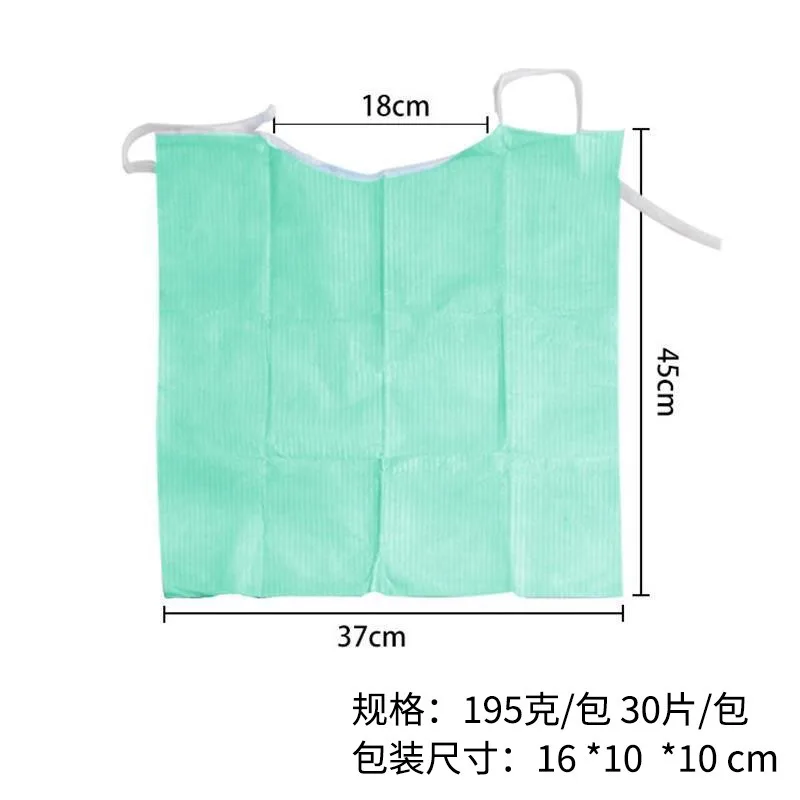 Dental Disposable Lace Up Scarf/Beauty Protection Laminating Paper/Dental Oral Bib Laying Cloth Laminating Paper Scarf