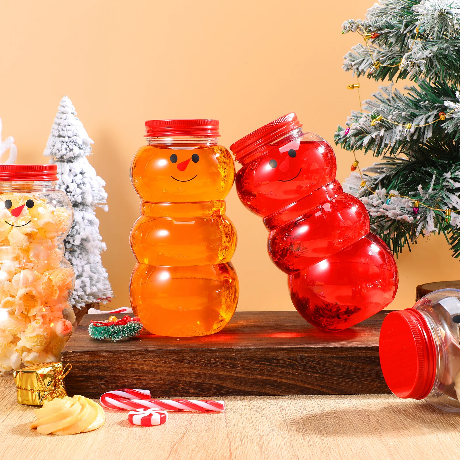 10 قطعة أكواب مشروبات الشاي والحليب عيد الميلاد ثلج زجاجات عصير المحمولة هدية التفاف زجاجات حلوى الحفلات