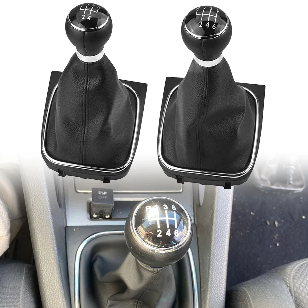 Car Gear Shift Upgrade Shift Boot Gear Knob Gear Knob For Jetta 6-speed Gearbox Easy Installation For Golf 5 V