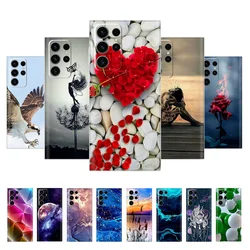 For Samsung S24 Ultra Case Soft Silicone Painted Phone Cover For Samsung Galaxy S24 Ultra S24+ Plus S24 FE Cases Coque Funda Bag