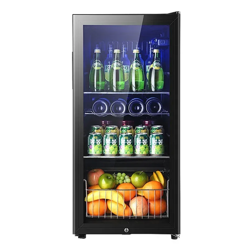 Única porta armário do vinho, BC-90L, barra, escritório, sala de estar, casa, hotel, refrigerador pequeno, congelador da bebida do chá