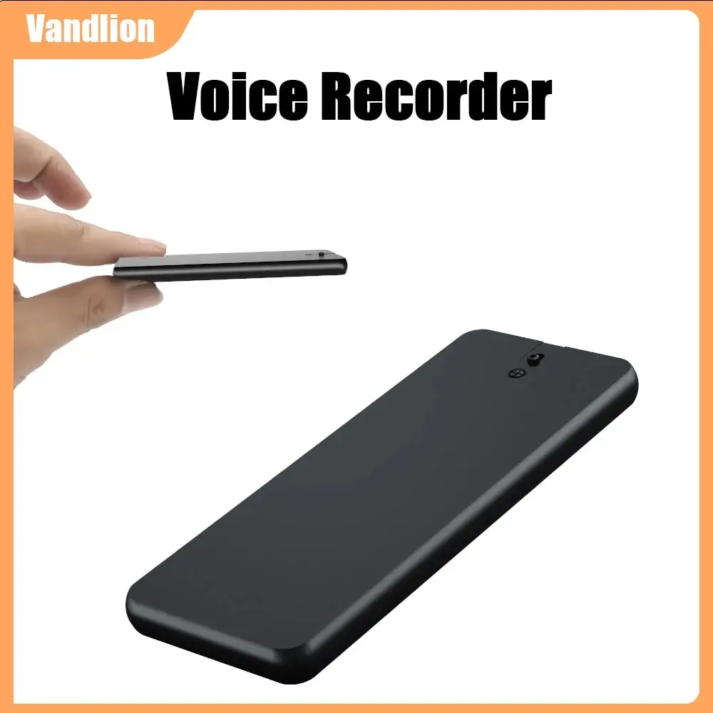 مسجلات صوت محمولة Vandlion V55 WAV 192kpbs HiFi تسجيل 1100mAh عمر بطارية طويل USB فلاش الإملاء للمحاضرات