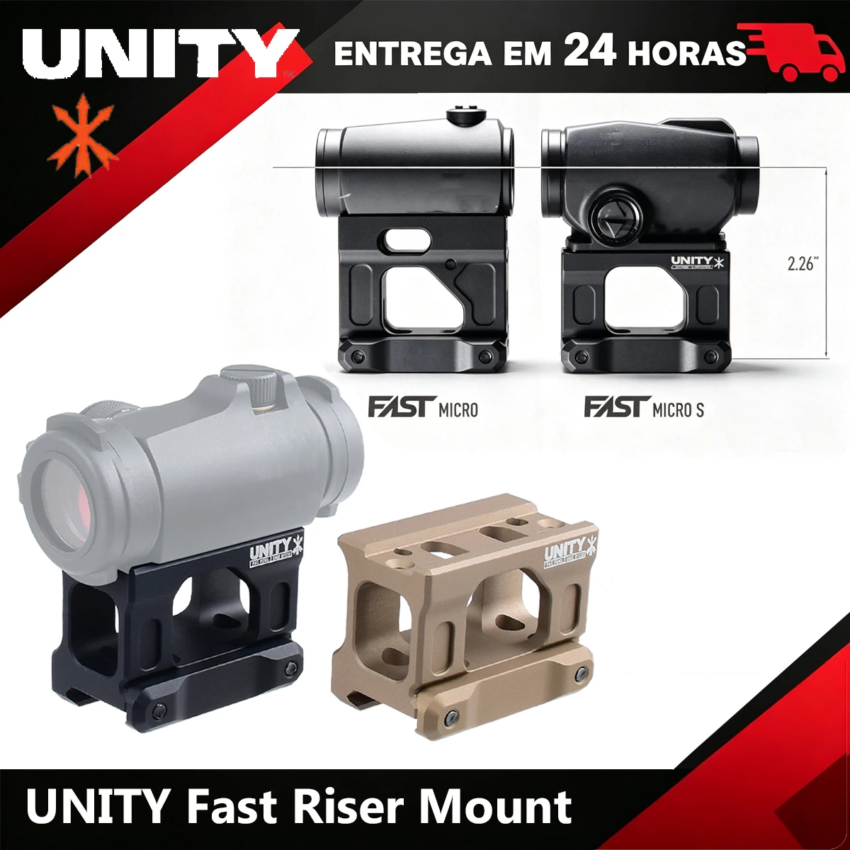 UNITY 1.81" 2.26" Heightening Tactical Bracket Fast Riser Universal Mount For T1 T2 Red Dot Airsoft Sight Scope Hunting Mounts image 5