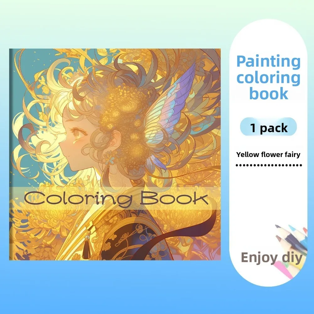 Complete Coloring Book Set With Acrylic Markers DIY Graffiti Art Stress Relief Enhance Concentration Painting Book