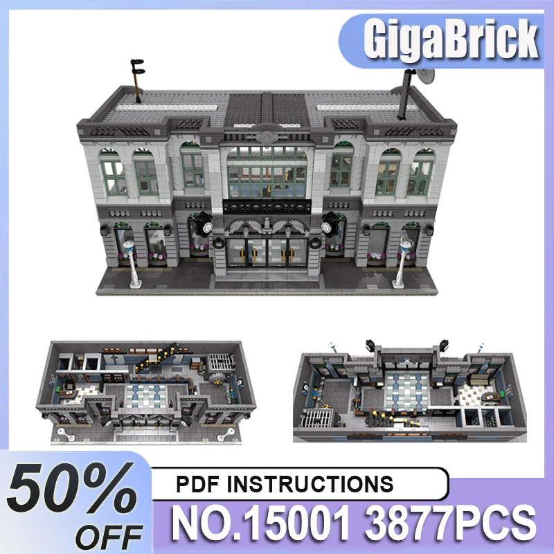 

Подробный новый MOC-15001 Технический кирпич в центре города Модульные строительные блоки Кирпич Развивающая головоломка DIY Игрушки Подарки на день рождения для детей