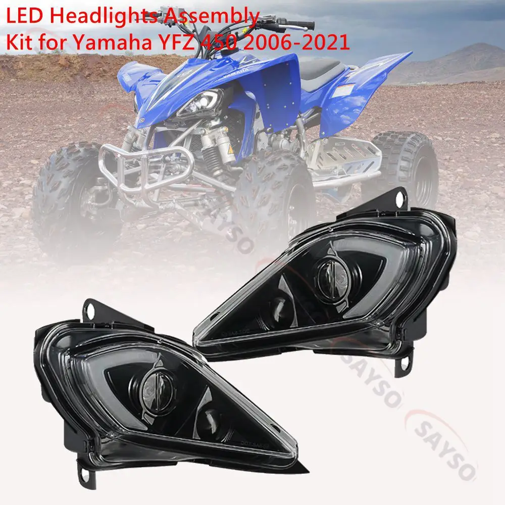 Regulowane reflektory LED DRL do Yamaha Raptor 700 700R YFZ450 YFZ450R YFZ450X Wolverine 450 350 kierunkowskaz 2006-2022
