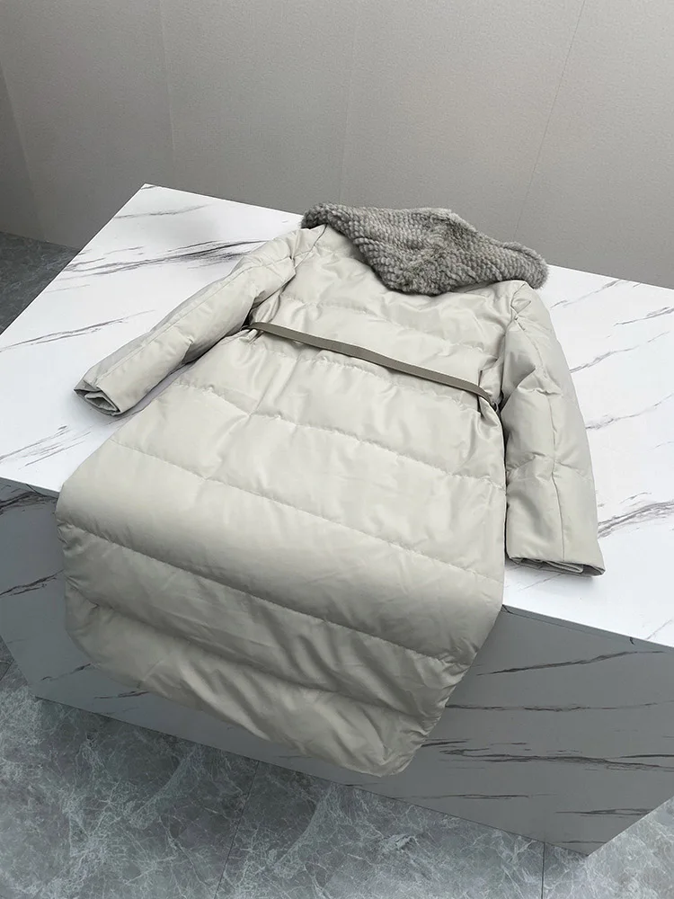 2023 เสื้อผ้าผู้หญิงเสื้อโค้ทมีฮู้ดยาวฤดูหนาวใหม่ 1026 1109