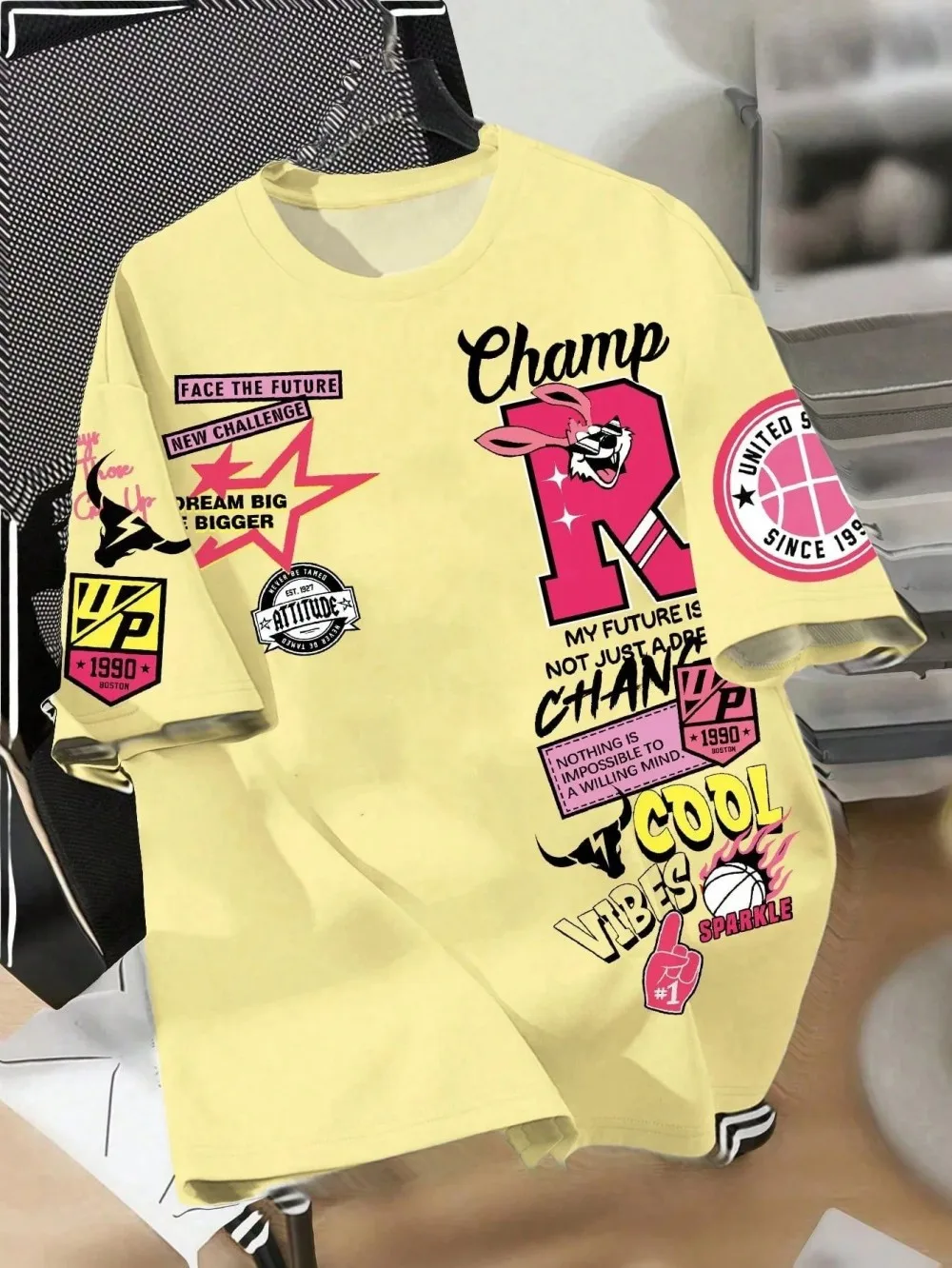 Neues kreatives atmungsaktives Herren-T-Shirt mit Graffiti-Druckmuster, schnelltrocknendes, bequemes Sport-Oberteil für den Outdoor-Bereich. – Detail 7