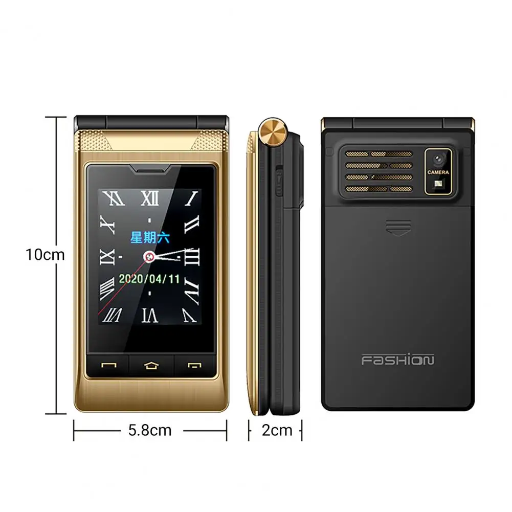 Handphone Voice Broadcast Flip Big Button Spare Mobile Phone Long Standby Time Multiple Languages Cell Phone for Elder