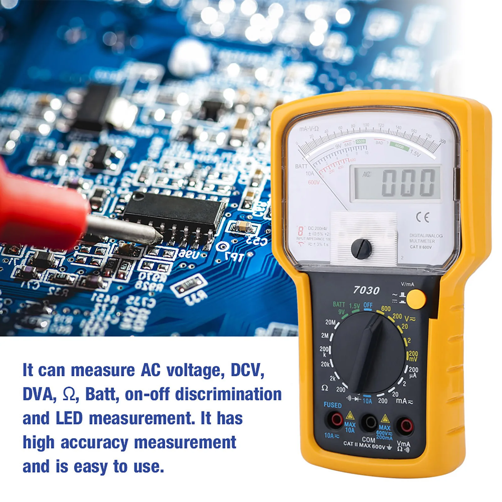 KT7030 Analog Multimeter KT7030 Multifunction High Sensitivity High Accuracy Analog Digital Double Display Multimeter Multimeter