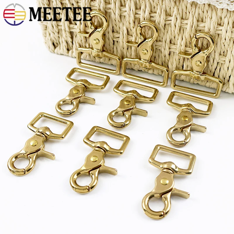 

1/2Pcs 14-38mm Solid Brass Buckle Metal Lobster Buckles for Keychain Backpack Strap Snap Hook Carabiner Clip DIY Bag Accessories