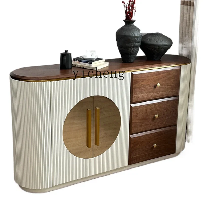 

XL Light Luxury Entrance Cabinet Solid Wood Side Cabinet Living Room Decoration Locker Household Multi-Functional Shoe Cabinet