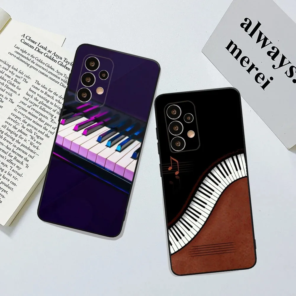 Piano Classical Music Phone Case For Samsung Galaxy A13,A21s,A22,A31,A32,A52,A53,A71,A80,A91 Soft Black Cover