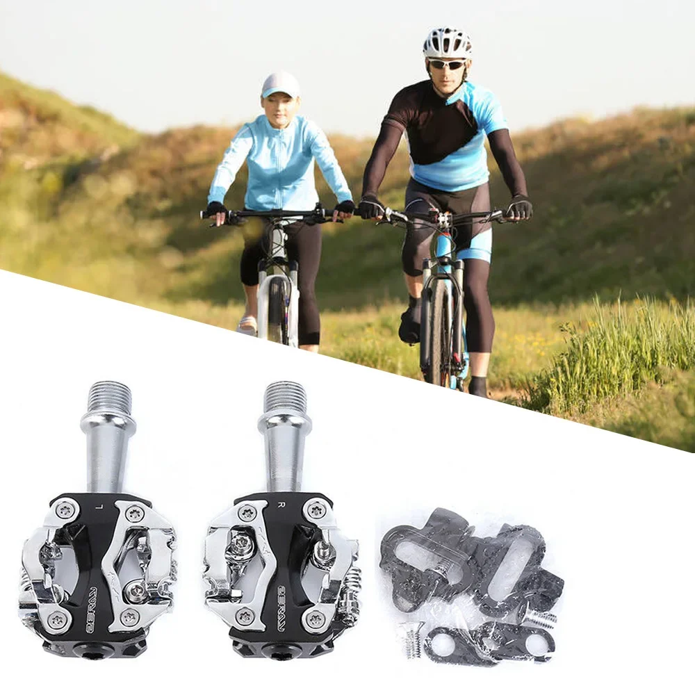 ZERAY Bike Pedals MTB Aluminum Self-locking with Clips Doubleside Clipless Pedal SPD Ultralight Bicycle Parts Pedal ZP-108S