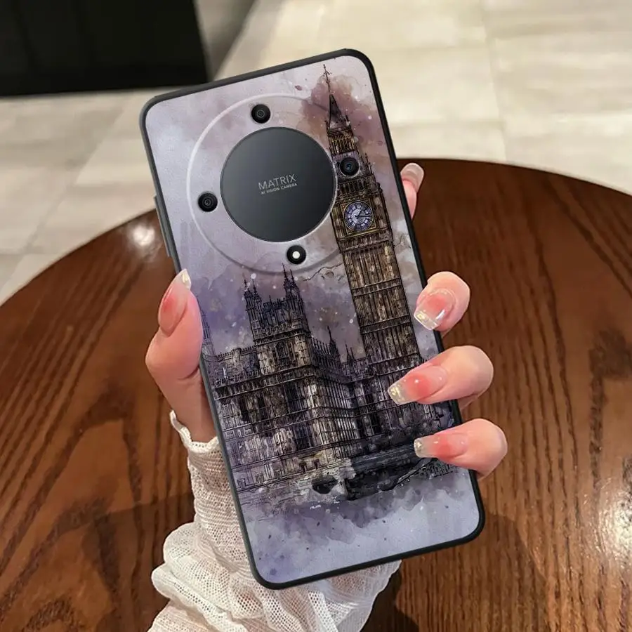 Ретро чехол «Бога Бена» для Honor 90 Lite 70 X9 X8 X9a X7 8X X7a X9c, мягкая задняя крышка для телефона