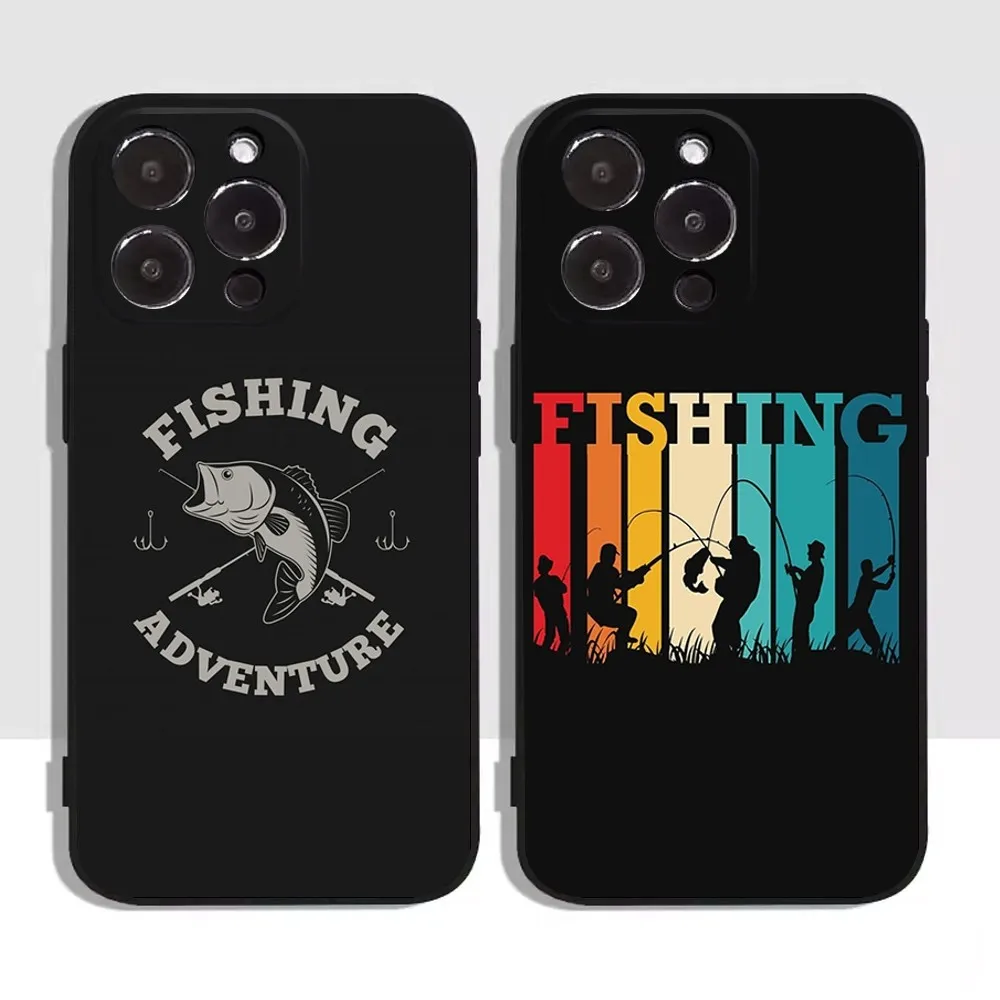 Nash Fishing Logo Phone Case For Apple iPhone 15,14,13,12,11,XS,XR,X,8,7,Pro,Max,Plus,mini Silicone Black Cover