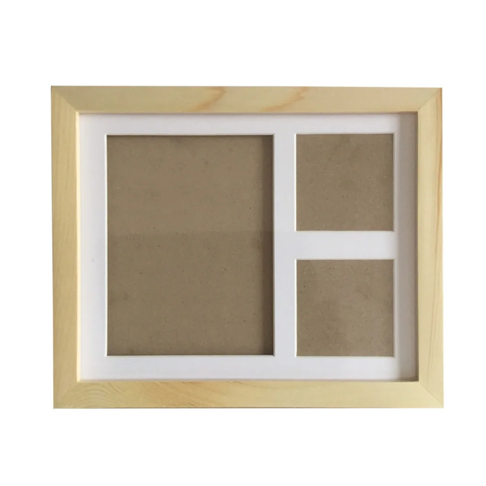 Marco de fotos de madera con huella de mano y huella de bebé, almohadilla de tinta para sello, regalo perfecto, Kit de recuerdo infantil para Baby Shower, Kit de huella de mano infantil