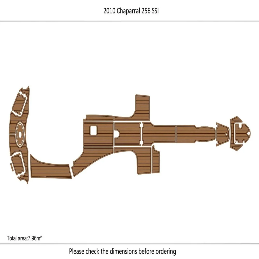 

2010 Chaparral 256 SSI cockpit & Swim Platform 1/4" 6mm EVA Teak deck floor SeaDek MarineMat Gatorstep Style Self Adhesive