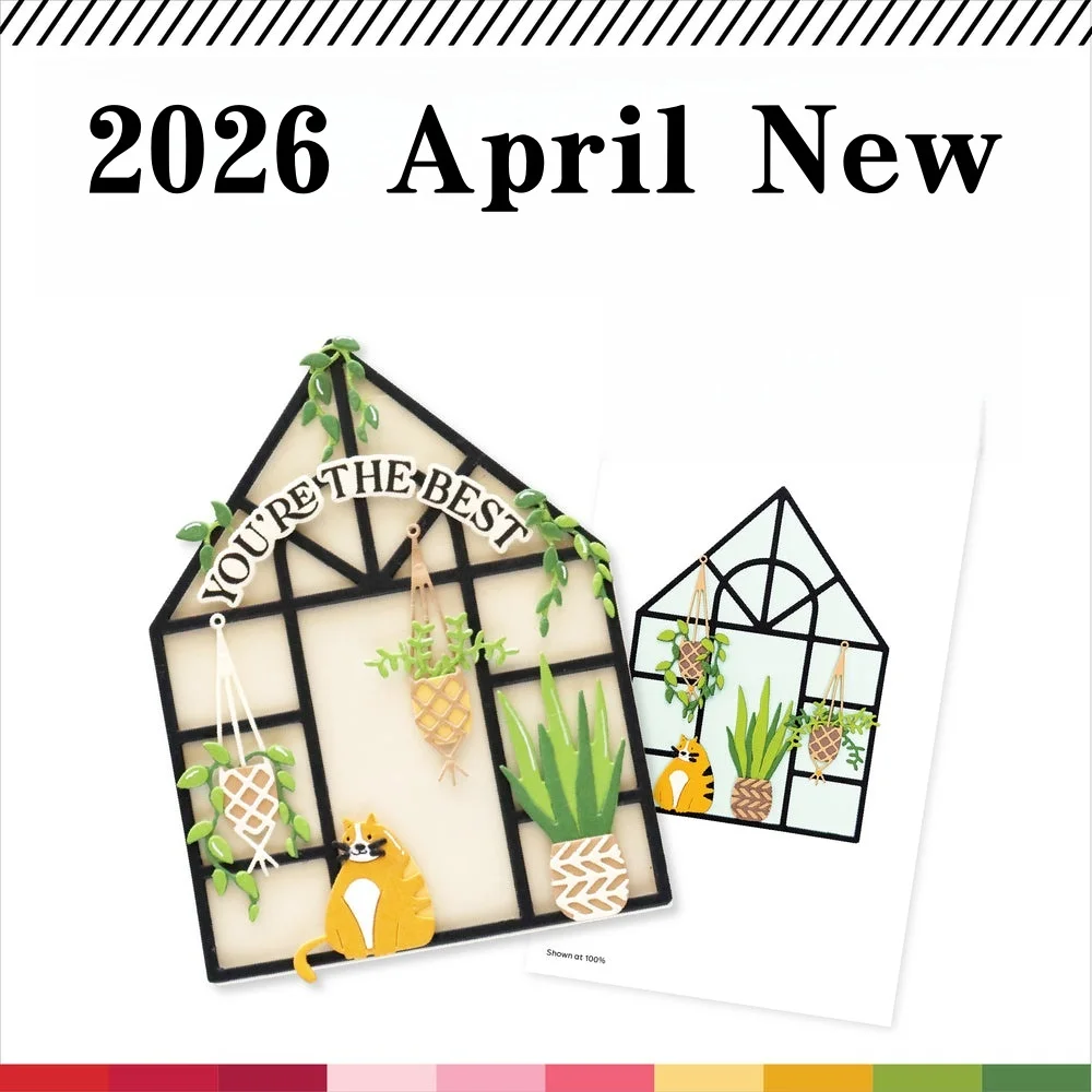 

Greenhouse Metal Cutting Dies Clear Stamp Set for DIY Decorating Scrapbook Paper Card Album Embossing Craft Die New 2026