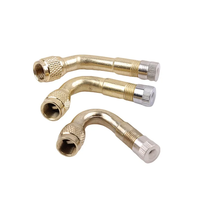 2pcs 45/90/135 Degree Angle Brass Auto Air Tyre Valve Extender Auto Motorcycle Valve Adaptor Tyre Inflatable Tube Extension