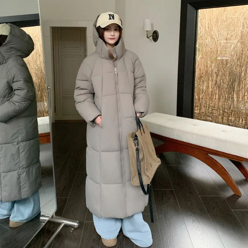 PinkyIsBlack Fashion Thicken Warm Down Cotton Jacket Women's 2025 Winter New Bread Jacket Over The Knee Long Coat Parkas Outwear