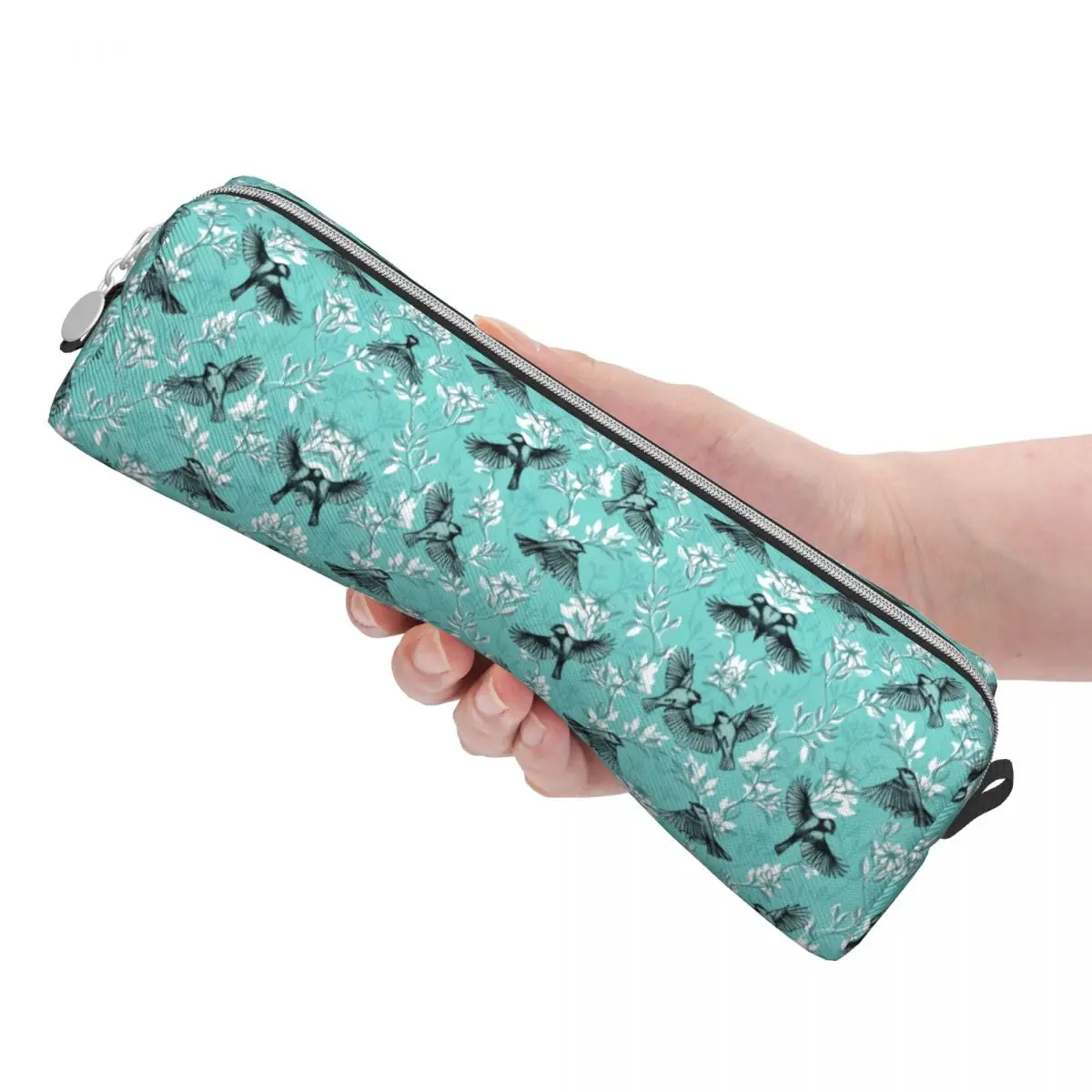 Birds Flower Pencil Case Vintage Print Back To School Pencil Cases Zipper Girls Boys Portable Pencil Pouch Stationery Organizer