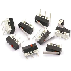 5Pcs Mini Micro Limit Switch 3 Pins PCB Terminals Roller Arc lever Snap Action Push Microswitches