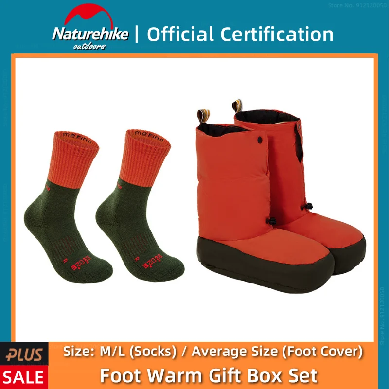 naturehike-winter-goose-down-foot-set-wool-socks-set-outdoor-portable-camping-warm-breathable-non-slip-ultra-light-sports-socks