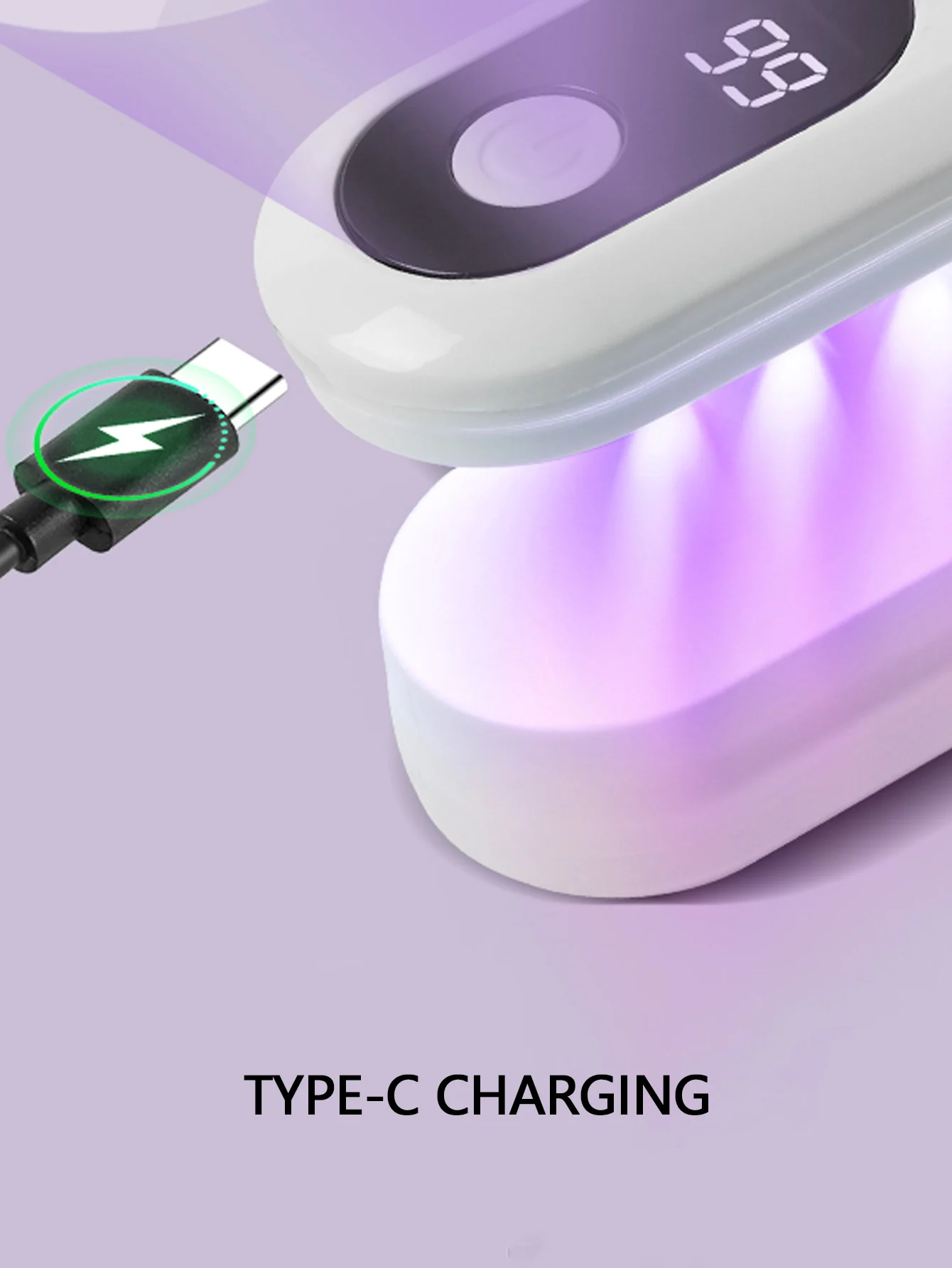 Sèche-ongles UV compact : format mini portable pour la maison et les voyages, rechargeable par USB, parfait pour le vernis gel