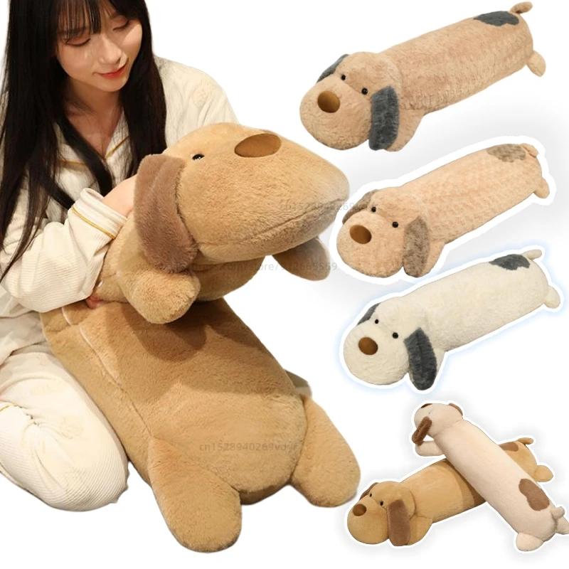 New Creative Long Throw Pillow Long Strip Dog Animals Plush Toys Super Soft  Birthday Valentine's Day Gifts Home Decor for Kids