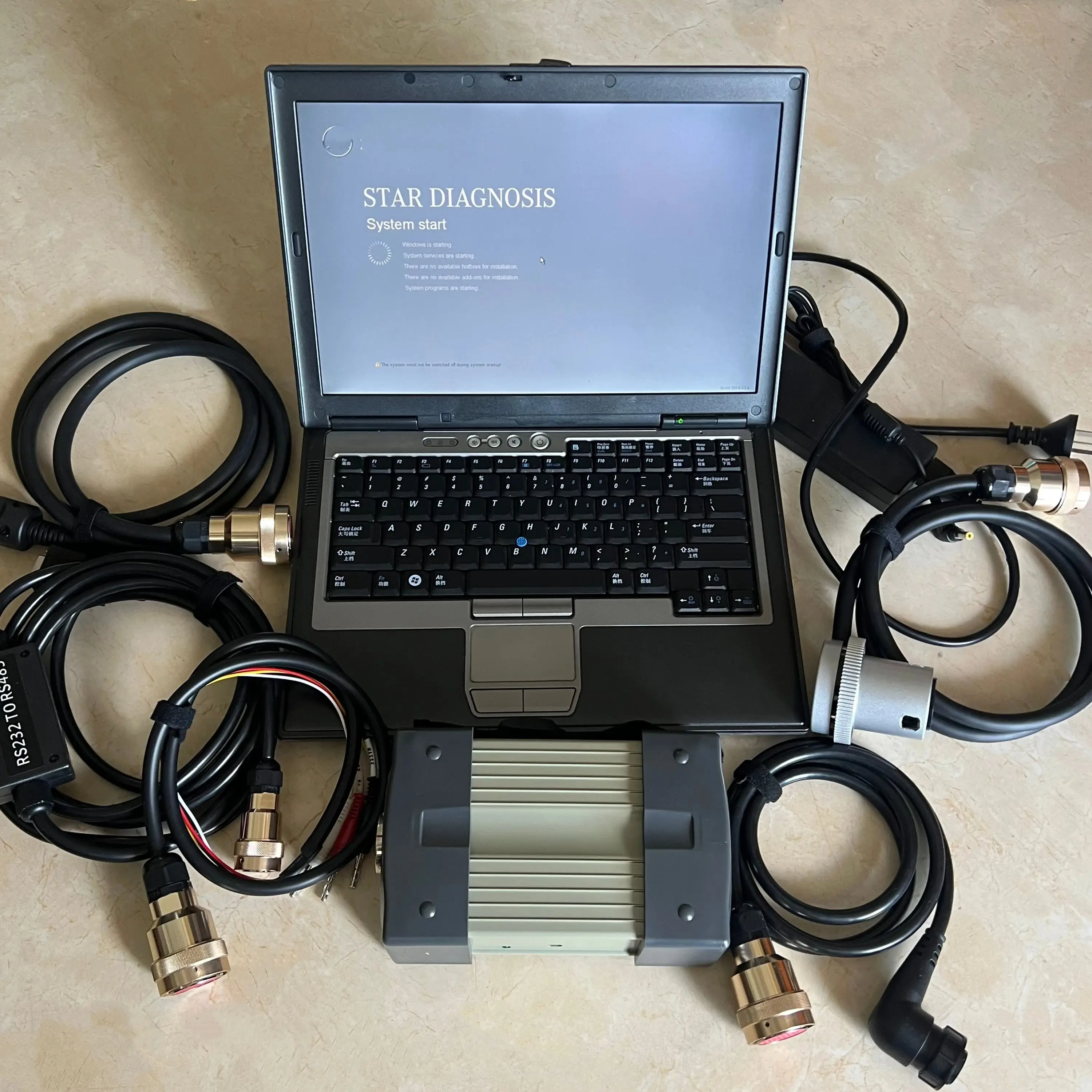 Super MB Star C3 Multiplexer 5 Cables Software 320GB HDD V2014.12 D630 Laptop For Mercedes MB Star Diagnostic Tool