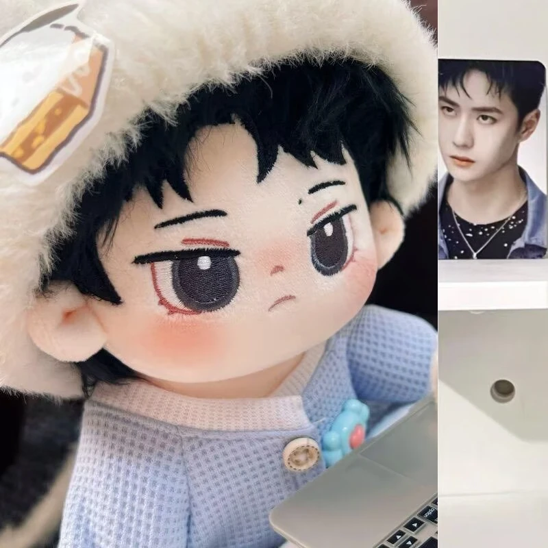 20CM Idol Star Wang Yibo Cotton Doll Celebrity Plush Toy Peripheral Plush Doll Cosplay Dress-up Clothes Stuffed Toy Fans Gifts