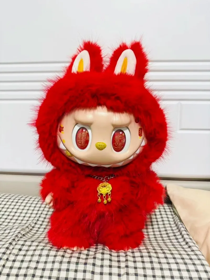 

Labubu High Quality Blind Box Red Hand Drawn Sewing Limited Edition Cute Vinyl Dolls Diy Figure Pendant Toys Surprise Kids Gifts