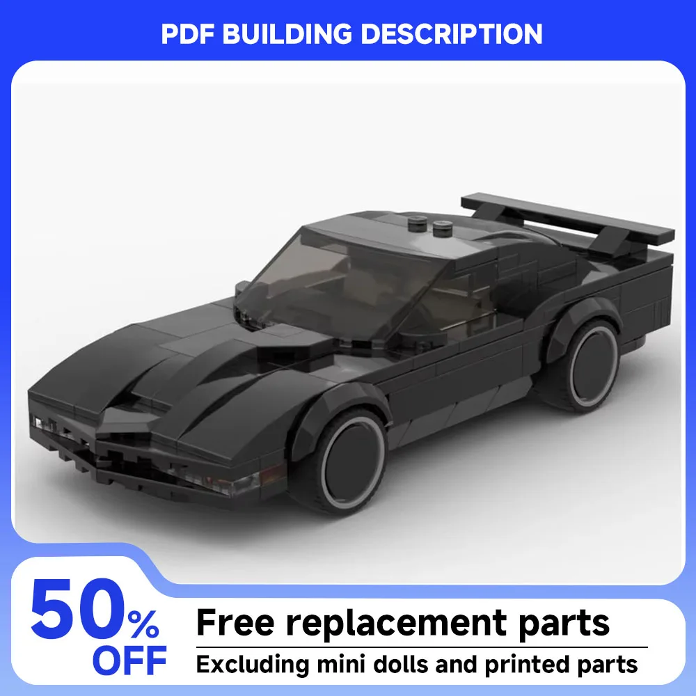 

308 шт. MOC Скорость ​ ​ Серия, средняя модель спортивного автомобиля, строительные блоки, технология, сделай сам, креативная сборка, детская игрушка в подарок