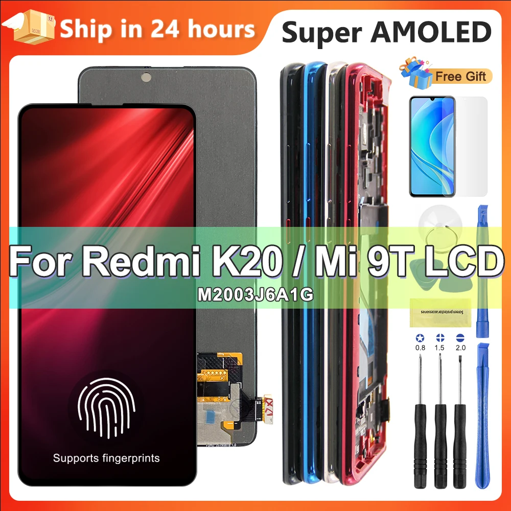 Super Amoled Mi 9T / Mi 9T Pro Display Screen for Xiaomi Redmi K20 / K20 Pro LCD Display Touch Screen Digitizer Assembly Parts