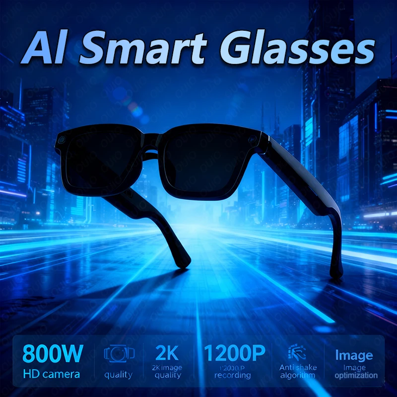 

2026 New AI Smart Glasses 8MP HD Camera 4K Video Recording Voice Translation Picture Recognition WIFI Transmission Smart Glasses