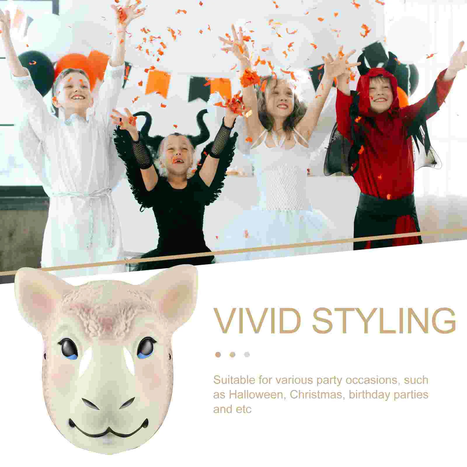 Maschera leopardata Animale Testa di pecora Teschio Forniture per travestimento Costume di Halloween per bambini