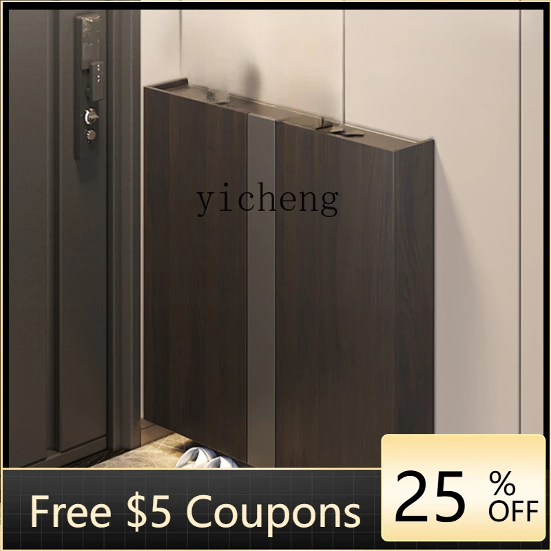 

Zf Minimalist Ultra-Thin Shoe Cabinet Wall Integrated Multi-Layer Super Large Capacity Extremely Narrow
