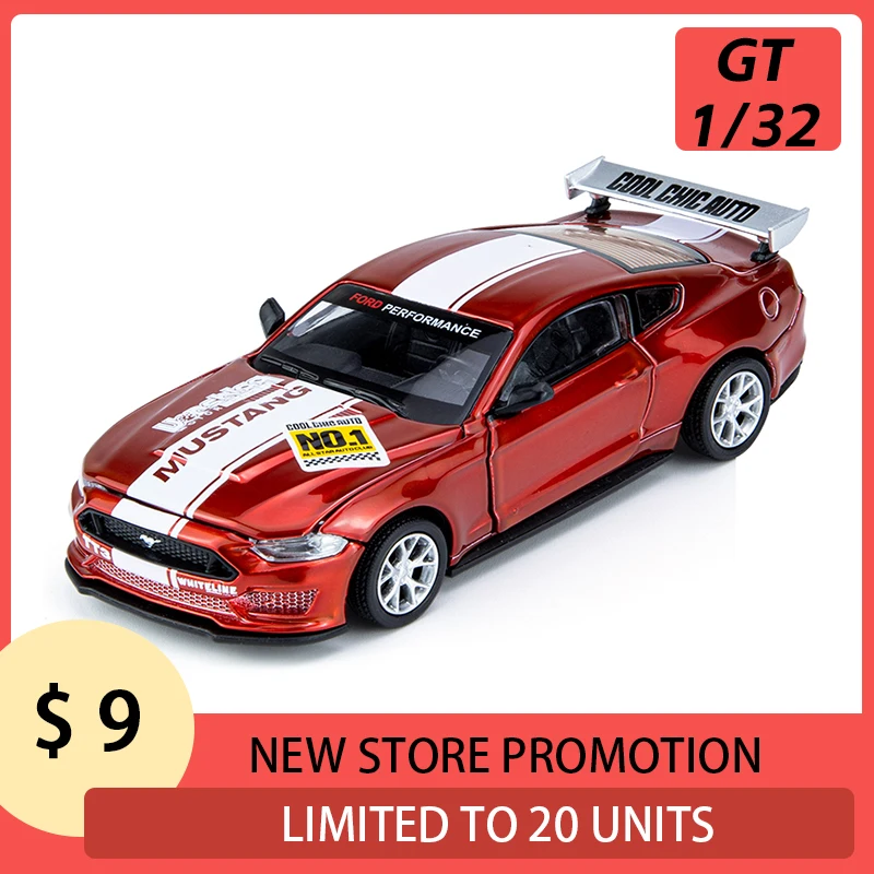 1:42 2018 Mustang GT 2019 Alloy Modified Car Series Model Vehicle Diecast Metal Assembly Modification  Collection Toy Motor Boys