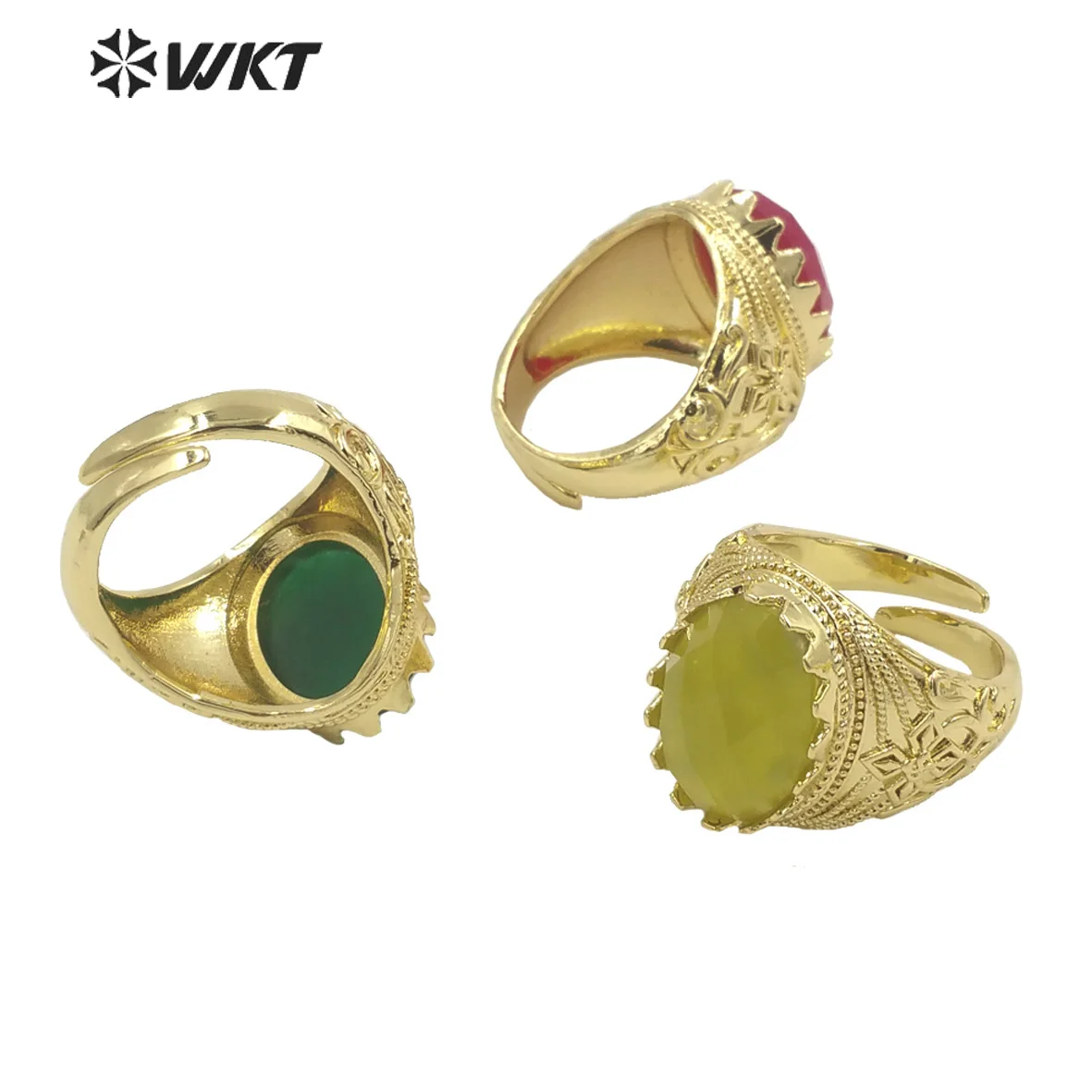 WT-R456  WKT 2023 Retro Style Natural Gemstone Lovely Design For Women Wedding Party Ring New Sale Accessory Jewelry