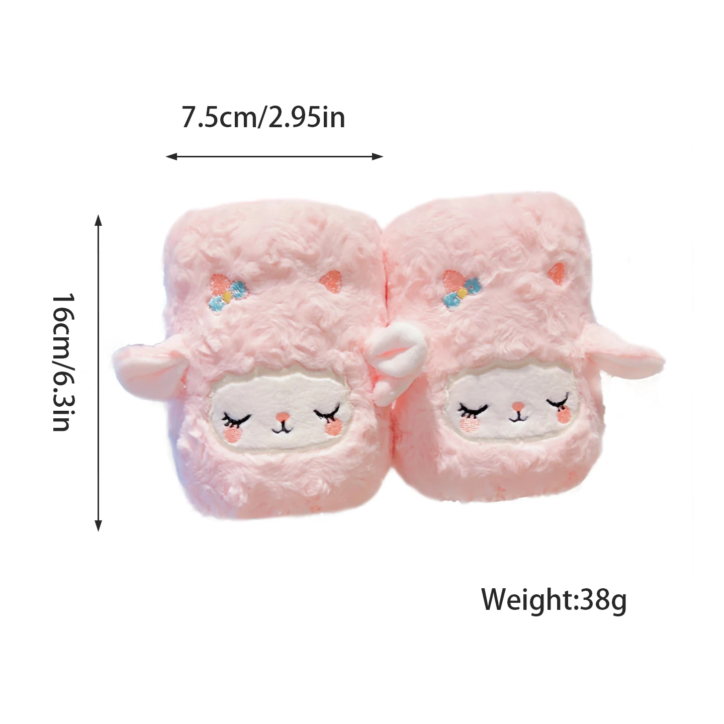 2026 Neue süße koreanische Cartoon-Schaf-Armstulpen für Mädchen und Kinder, Kawaii Plüsch-Armstulpen, schmutzabweisend, als Pullover- oder Mantel-Manschetten-Schutz, Winter-Armstulpen – Detail 2