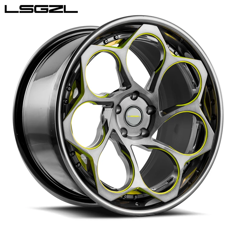 

LSGZL Wheel Alloy Rimwheels 20 Inch 5x120 Forged Alloy Wheel 3 Piece Wheel