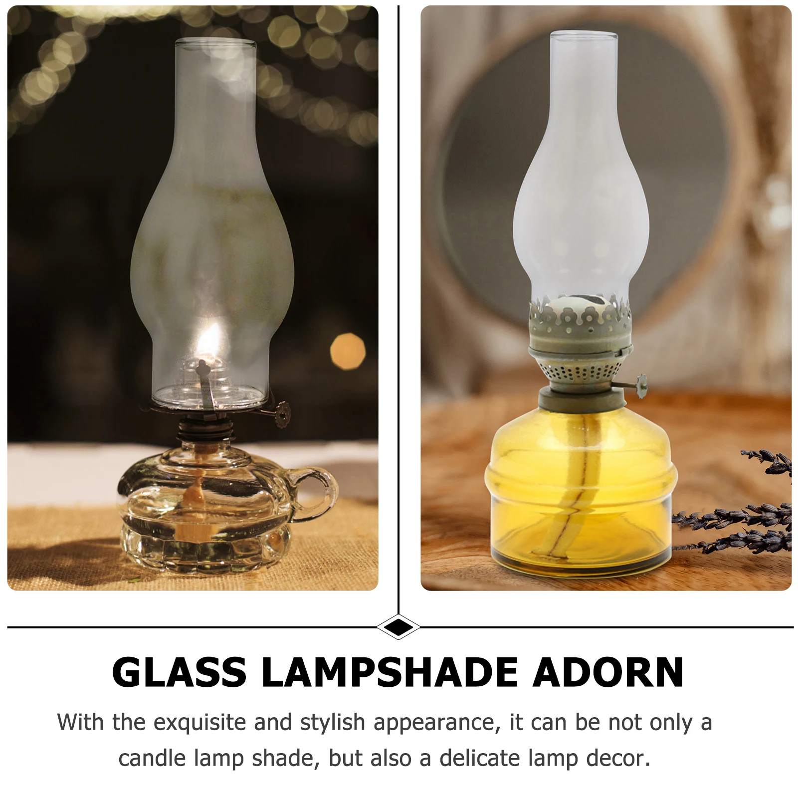 retro Kerosene Lampshade Clear Oil Lamp Chimney Glass Kerosene Lamp Chimney Glass Lamp Kerosene Light Shade multiuse Home Decors