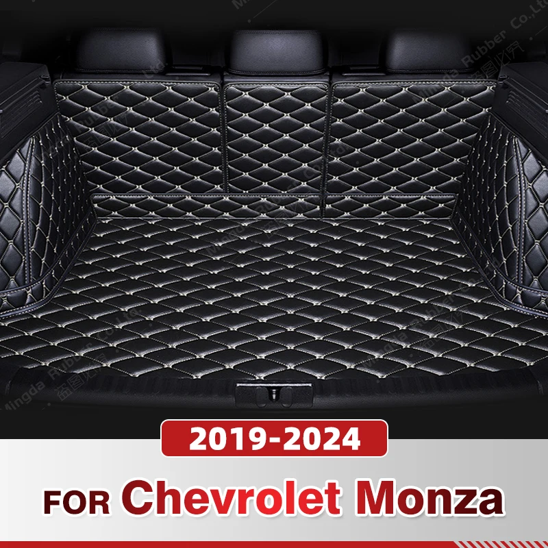 Auto Full Coverage Trunk Mat For Chevrolet Monza 2019-2024 2023 2022 2021 2020 Car Boot Cover Pad Cargo Interior Accessories