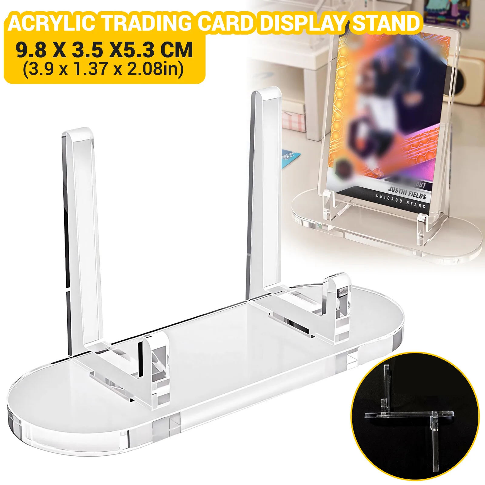

50pcs Clear Acrylic Trading Card Display Stand for PSA Graded Cards Sports Card Holder