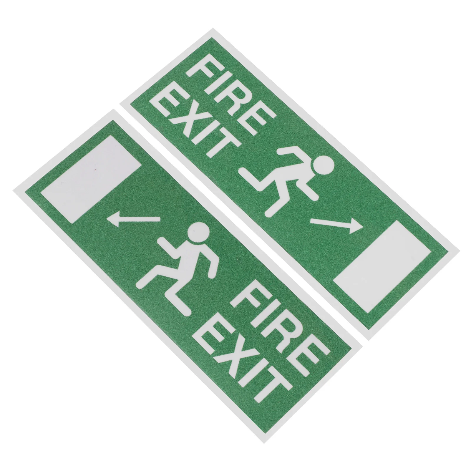 Fire Exit Sign Sticker 2 Sheet Emergency Exit Signs For Stair Corridor Doorway Outdoor Indoor Safety Warning Decals