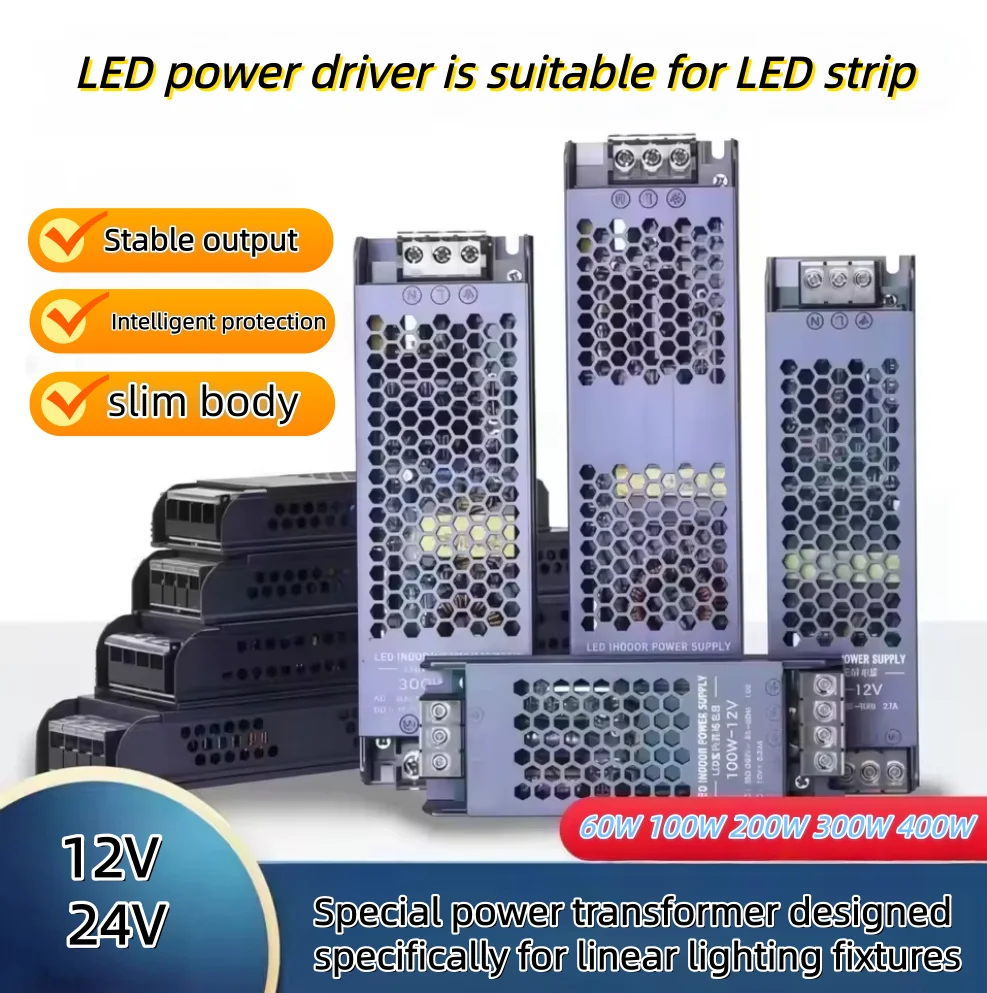 

Импульсный источник питания с функцией ИБП 60W 100W 200W 300W, преобразователь AC 186-265V в DC 12V 24V, с функцией зарядки, промышленный приводной SMPS