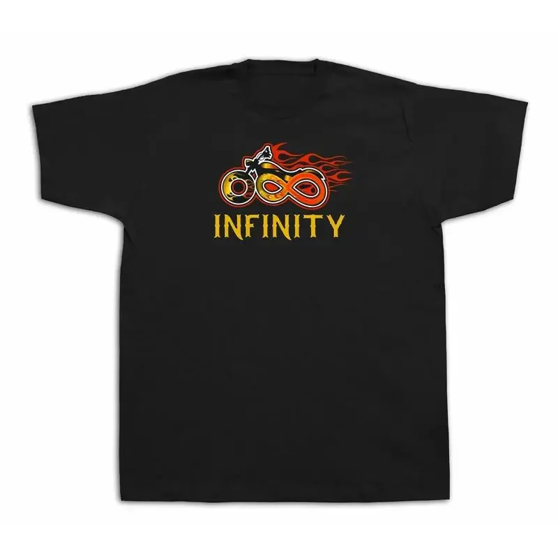 T-shirt décontracté drôle avec signe d'infini, signe d'amitié, équipement de moto, vitesse